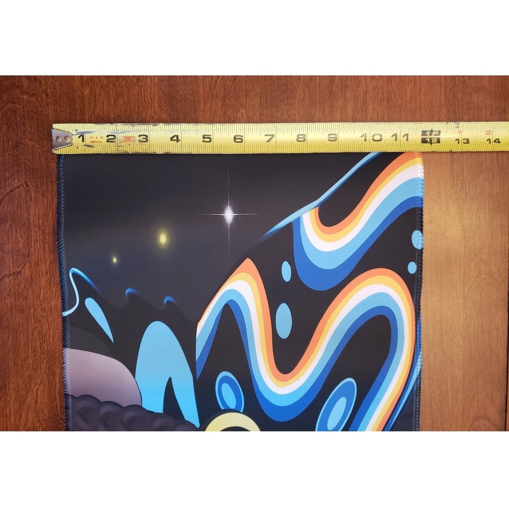 Large Gaming Desk Mat Black Woman Butterfly Cosmic Art Extended Mouse Pad 27x12 - Picture 4 of 4